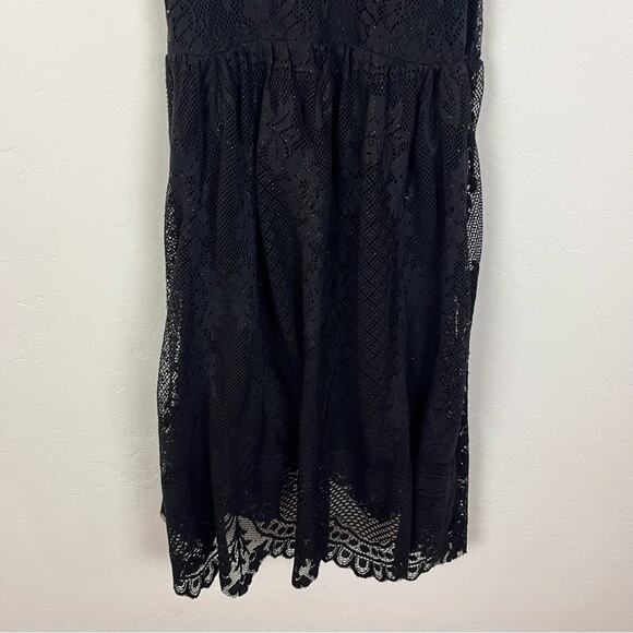 Free People Black Lace Mini Dress - Picture 5 of 8